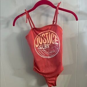 Justice Coral Surf One-Piece Swimsuit